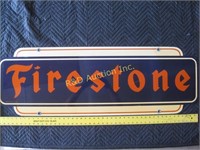 1948 Firestone Double Sided Porcelain Sign