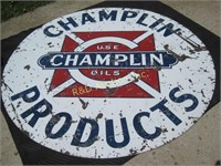 6' Champlin Double Sided Porcelain Sign