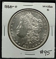 1880-O "Mirco O"  Morgan Dollar  Unc