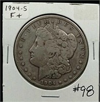 1904-S  Morgan Dollar  F+