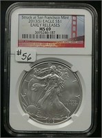 2013-S  Silver Eagle  NGC MS-69