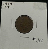1909  Indian Head Cent  VF