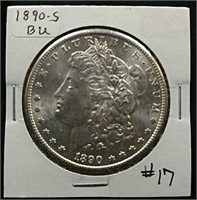 1890-S  Morgan Dollar  BU