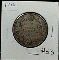 1916  Canadian Half Dollar
