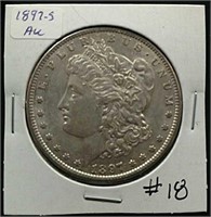 1897-S  Morgan Dollar  AU