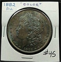 1882  Morgan Dollar  BU  Toned