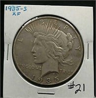 1935-S  Peace Dollar  XF