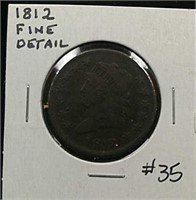 1812  Large Cent  Fine Detail