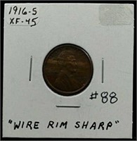 1916-S  Lincoln Cent  XF-45