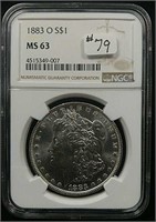 1883-O  Morgan Dollar  NGC MS-63