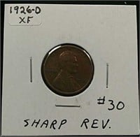 1926-D  Lincoln Cent  XF