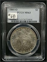 1885-O  Morgan Dollar  PCGS MS-63