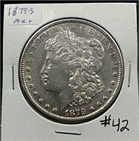 1879-S  Morgan Dollar  AU+