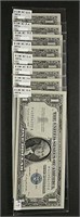8  1957-A  $1 Silver Certificates  CU