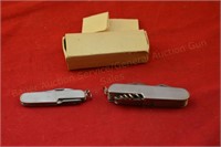 (2) Multi-Blade Utility Pocket Knives
