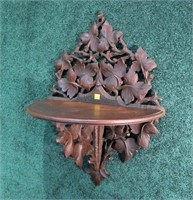 24" x 18" highly carved wall shelf unit