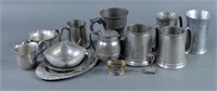 Bx Thirteen Pieces of Pewter