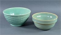Two Pottery Mixing Bowls