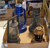 Four Dietz Kerosene Lanterns