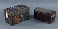 Two Early American Toleware Document Boxes