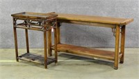 Mahogany Veneer Oriental Style Altar Table