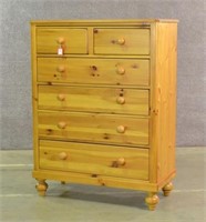 Knotty Pine Two Over Four Drawer Chest