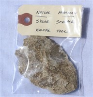 Native American Stone Scrapper Knife Spear Tool