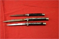 (3) Large Pocket Knives - Made in Italy