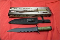 Border Patrol Sawback Survival Bowie Knife