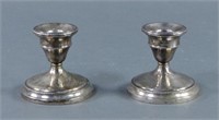 Pair of 3" Sterling Weighted Candlesticks