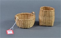 Two Miniature Native American Baskets
