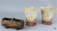 Weller Planter & Pair Of Hull Vases