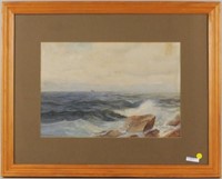 Frank Knox Morton Rehn "Seascape" Watercolor