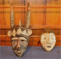 Two African Face Masks, One Lega