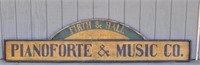 Large Painted Trade Sign "Pianoforte & Music Co."