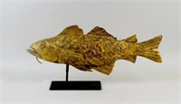 Gilded Patinated Copper Fish Weathervane