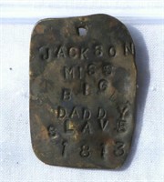 1813 Black Americana Slave Pendant Badge
