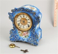 Ansonia Timbrel Porcelain Mantle Clock
