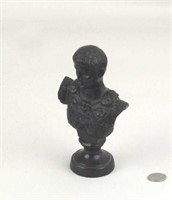 Small Bronze Bust of Augustus Caesar