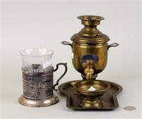 Miniature Russian Brass Samovar