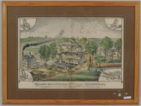 Framed Hand Colored Engraving