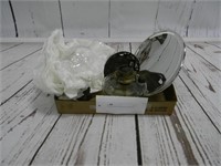 KEROSENE LAMP W/ WALL BRACKET AND MIRROR