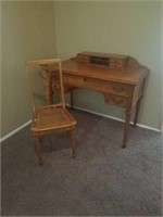 Beautiful antique desk with chair