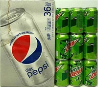 Costco (36) Diet Pepsi & (18) Mountain Dew Cans