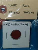 WWII RED RATION TOKENS