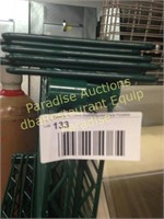 green wire shelf with set of brackets -extra shelf