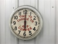 A&P Coffee clock