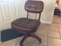 Wood and Leather Desk Chair