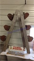 Wooden ladder planter-
6 boxes