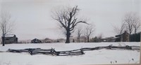 "Late Snow at River" Print by Bob Timberlake
